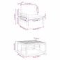 Preview: Garten-Sofa-Set 3 pcs Anthrazit Stahl