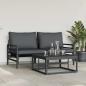 Preview: Garten-Sofa-Set 3 pcs Anthrazit Stahl