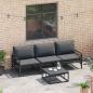Preview: Garten-Sofa-Set 3 pcs Anthrazit Stahl