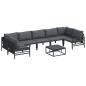 Preview: Garten-Sofa-Set 8 pcs Anthrazit Stahl
