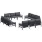 Preview: Garten-Sofa-Set 12 pcs Anthrazit Stahl