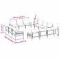 Preview: Garten-Sofa-Set 12 pcs Anthrazit Stahl