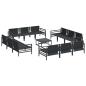 Preview: Garten-Sofa-Set 13 pcs Anthrazit Stahl