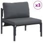 Preview: Garten-Sofa-Set 5 pcs Anthrazit Stahl