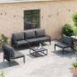 Preview: Garten-Sofa-Set 5 pcs Anthrazit Stahl