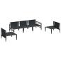 Preview: Garten-Sofa-Set 5 pcs Anthrazit Stahl