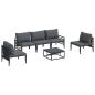 Preview: Garten-Sofa-Set 6 pcs Anthrazit Stahl