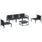 Preview: Garten-Sofa-Set 6 pcs Anthrazit Stahl