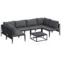 Preview: Garten-Sofa-Set 7 pcs Anthrazit Stahl