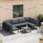 Preview: Garten-Sofa-Set 7 pcs Anthrazit Stahl