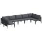 Preview: ARDEBO.de - Garten-Sofa-Set 7 pcs Anthrazit Stahl