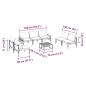 Preview: Garten-Sofa-Set 8 pcs Anthrazit Stahl