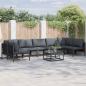Preview: ARDEBO.de - Garten-Sofa-Set 8 pcs Anthrazit Stahl