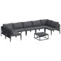 Preview: Garten-Sofa-Set 8 pcs Anthrazit Stahl