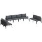 Preview: Garten-Sofa-Set 8 pcs Anthrazit Stahl