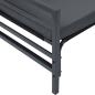 Preview: Gartensofa-set mit Kissen 8 pcs Schwarz Stahl