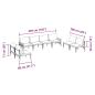 Preview: Gartensofa-set mit Kissen 8 pcs Schwarz Stahl
