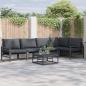 Preview: ARDEBO.de - Garten-Sofa-Set 5 pcs Anthrazit Stahl