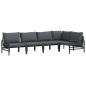 Preview: Garten-Sofa-Set 5 pcs Anthrazit Stahl