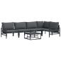 Preview: Garten-Sofa-Set 6 pcs Anthrazit Stahl