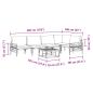 Preview: Gartensofa-set 6 Stk. Schwarz Stahl