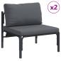 Preview: Garten-Sofa-Set 6 pcs Anthrazit Stahl
