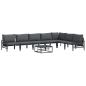 Preview: ARDEBO.de - Garten-Sofa-Set 8 pcs Anthrazit Stahl