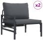 Preview: Garten-Sofa-Set 9 pcs Anthrazit Stahl