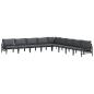 Preview: Garten-Sofa-Set 9 pcs Anthrazit Stahl