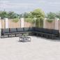 Preview: ARDEBO.de - Garten-Sofa-Set 10 pcs Anthrazit Stahl