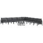 Preview: Garten-Sofa-Set 10 pcs Anthrazit Stahl