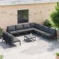 Preview: Garten-Sofa-Set 10 pcs Anthrazit Stahl