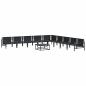 Preview: Garten-Sofa-Set 10 pcs Anthrazit Stahl