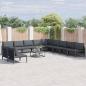 Preview: ARDEBO.de - Garten-Sofa-Set 11 pcs Anthrazit Stahl