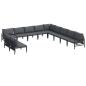 Preview: Garten-Sofa-Set 11 pcs Anthrazit Stahl
