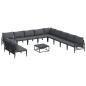 Preview: Garten-Sofa-Set 12 pcs Anthrazit Stahl