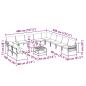 Preview: Garten-Sofa-Set 12 pcs Anthrazit Stahl
