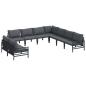 Preview: Garten-Sofa-Set 9 pcs Anthrazit Stahl