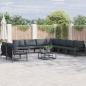 Preview: ARDEBO.de - Garten-Sofa-Set 10 pcs Anthrazit Stahl