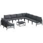 Preview: Garten-Sofa-Set 10 pcs Anthrazit Stahl