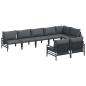 Preview: Garten-Sofa-Set 8 pcs Anthrazit Stahl