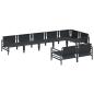 Preview: Garten-Sofa-Set 8 pcs Anthrazit Stahl