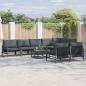 Preview: ARDEBO.de - Garten-Sofa-Set 9 pcs Anthrazit Stahl