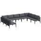Preview: Garten-Sofa-Set 9 pcs Anthrazit Stahl