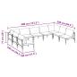 Preview: Garten-Sofa-Set 9 pcs Anthrazit Stahl