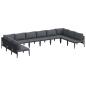 Preview: Garten-Sofa-Set 10 pcs Anthrazit Stahl