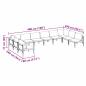 Preview: Garten-Sofa-Set 10 pcs Anthrazit Stahl