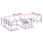 Preview: Garten-Sofa-Set 11 pcs Anthrazit Stahl