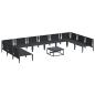 Preview: Garten-Sofa-Set 11 pcs Anthrazit Stahl