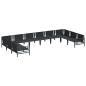 Preview: Garten-Sofa-Set 10 pcs Anthrazit Stahl